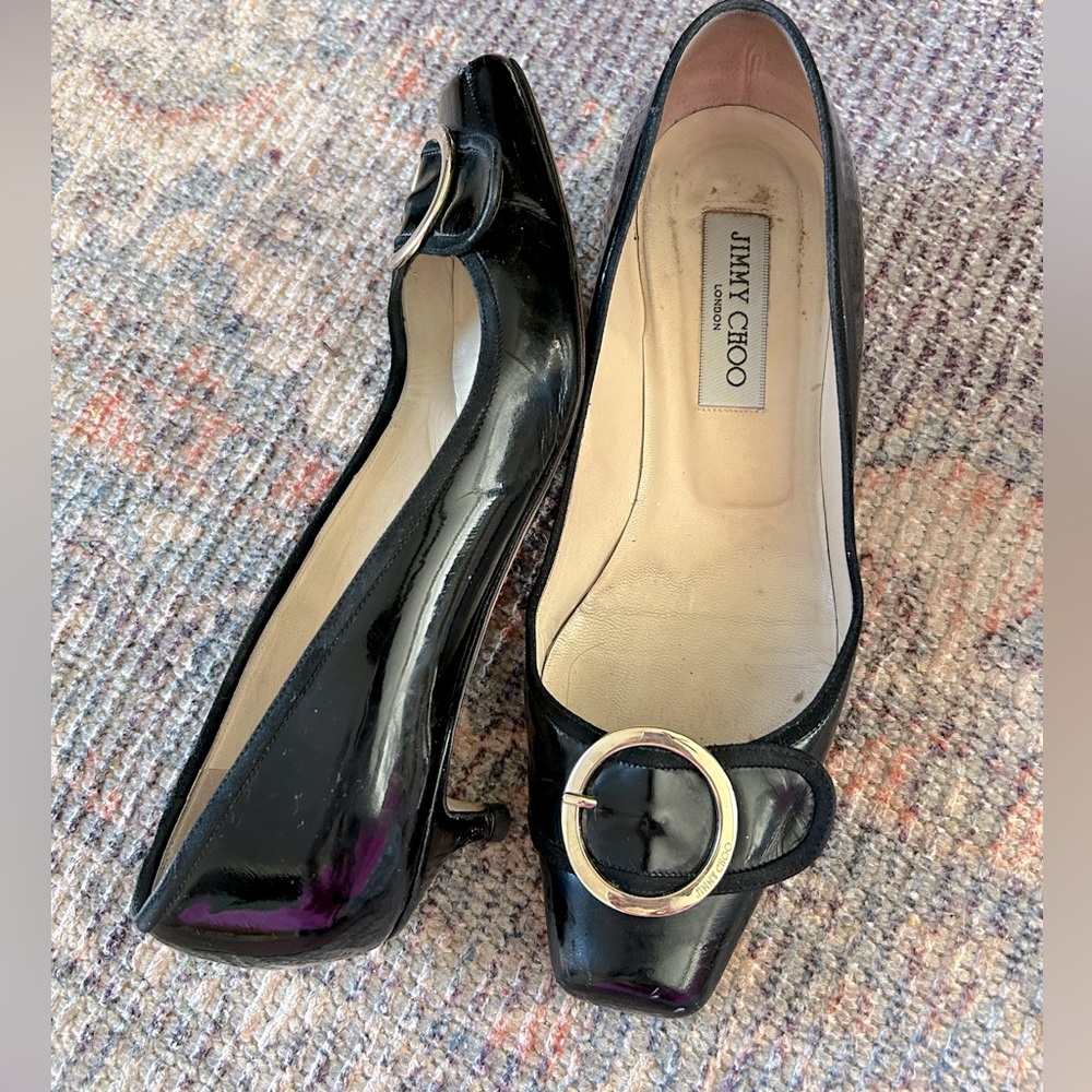 Jimmy choo patent kitten heel size 38